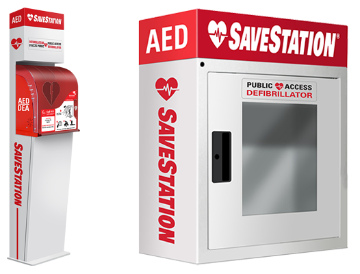 Save Station and AED Cabinet