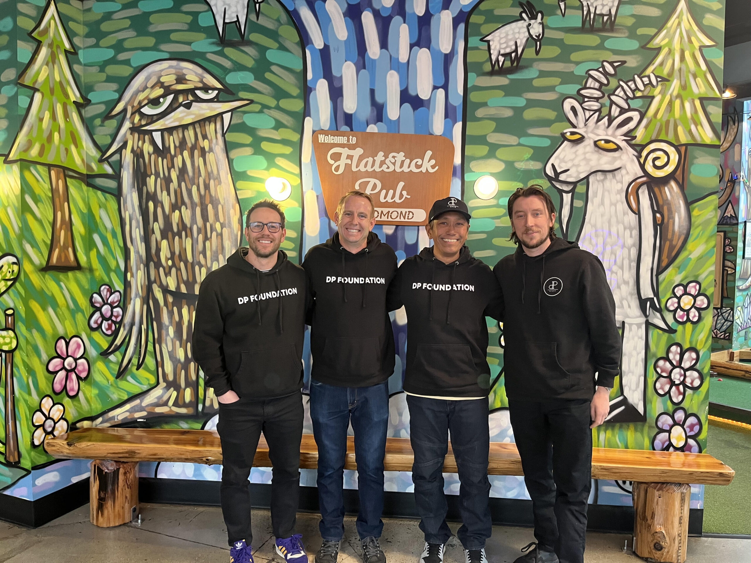 The DP Foundation team at Flatstick Pub Redmond